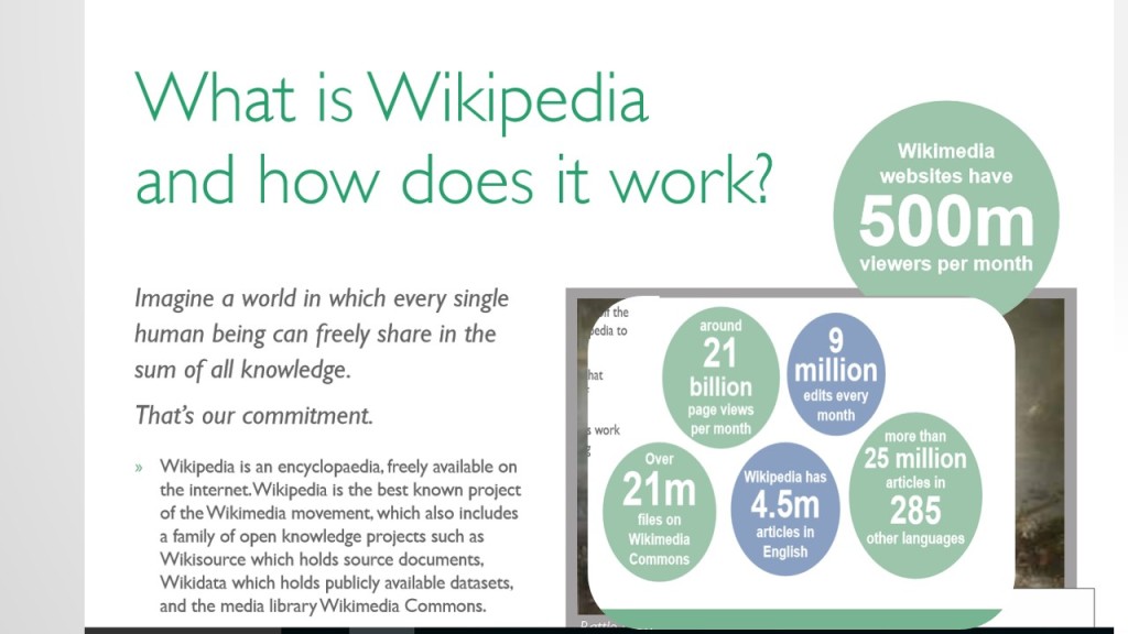 Screengrab from ‘How to work successfully with Wikipedia’ WMUK GLAM Booklet 2014 (CC-BY-SA) 