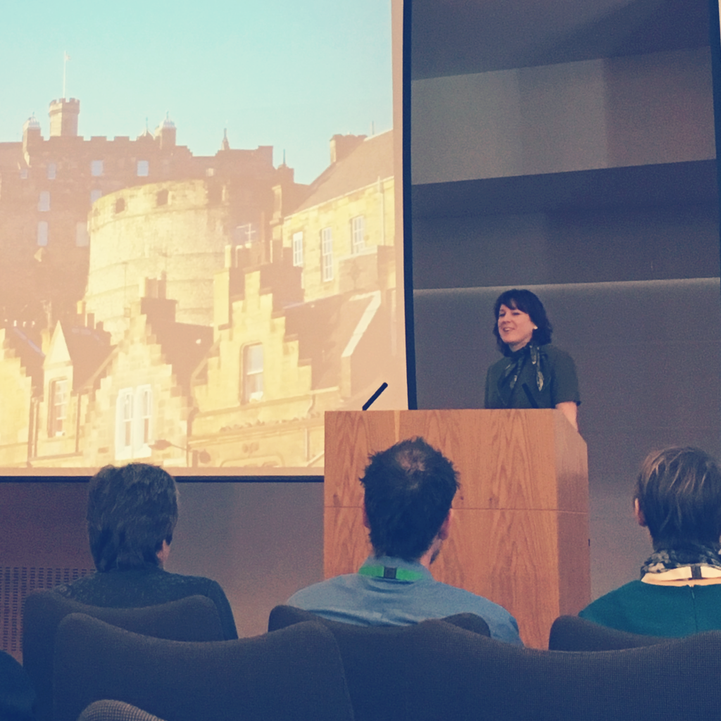 Conference co-chair, Melissa Highton, welcomes attendees to Edinburgh at the 7th Open Education Resources conference.