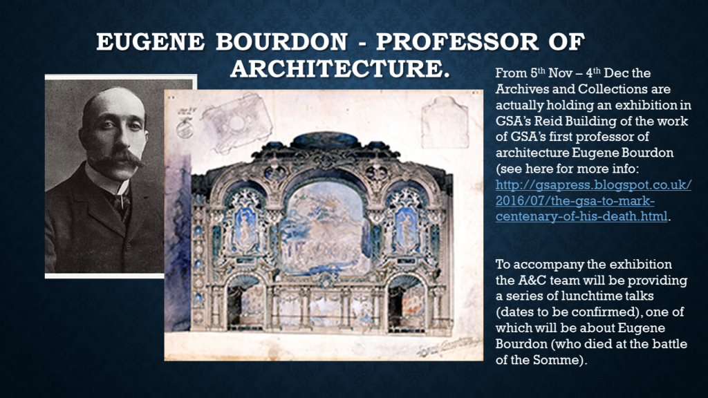 Eugene Bourdon (1st Professor of Architecture at the Glasgow School of Art)